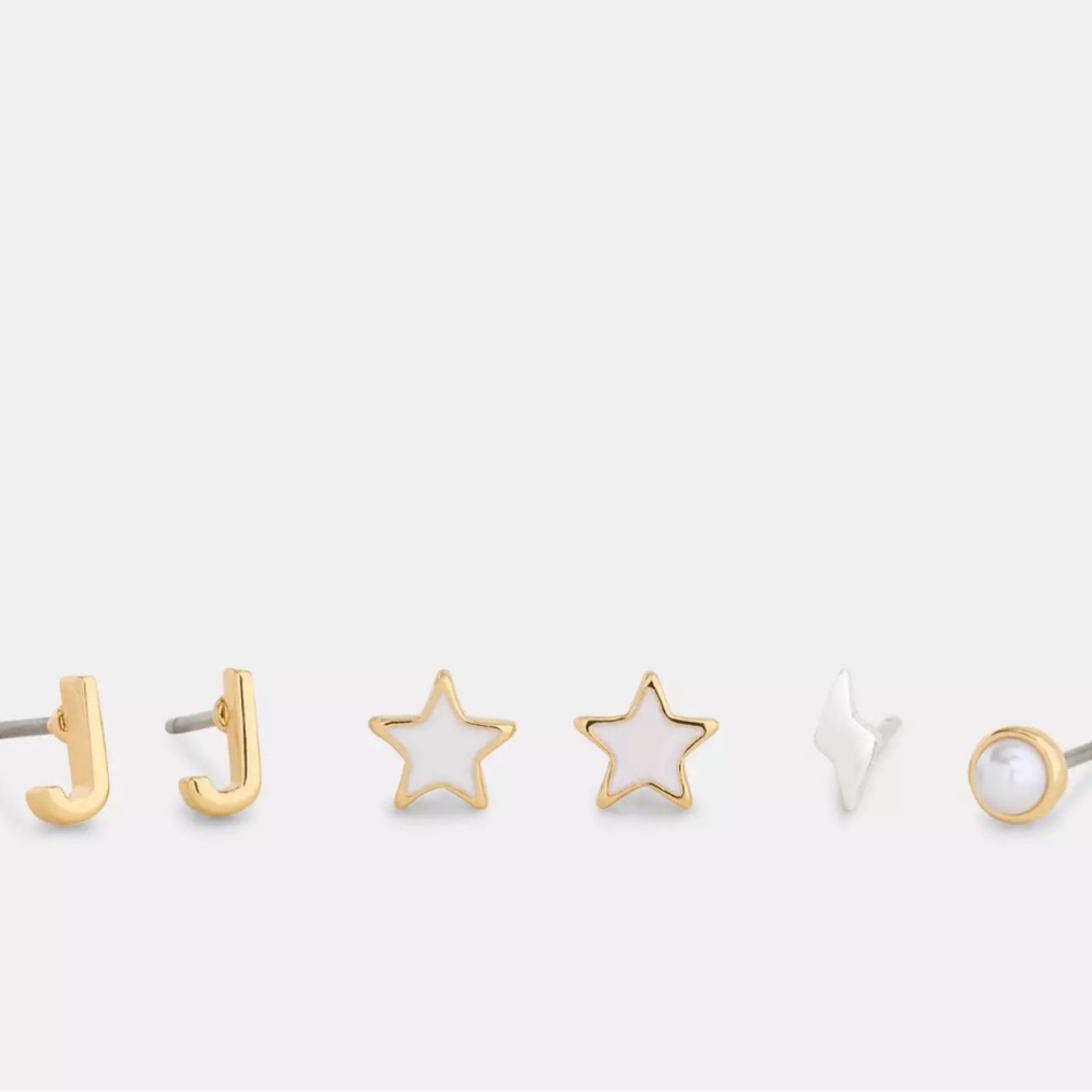 Coach Initial J Stud Set